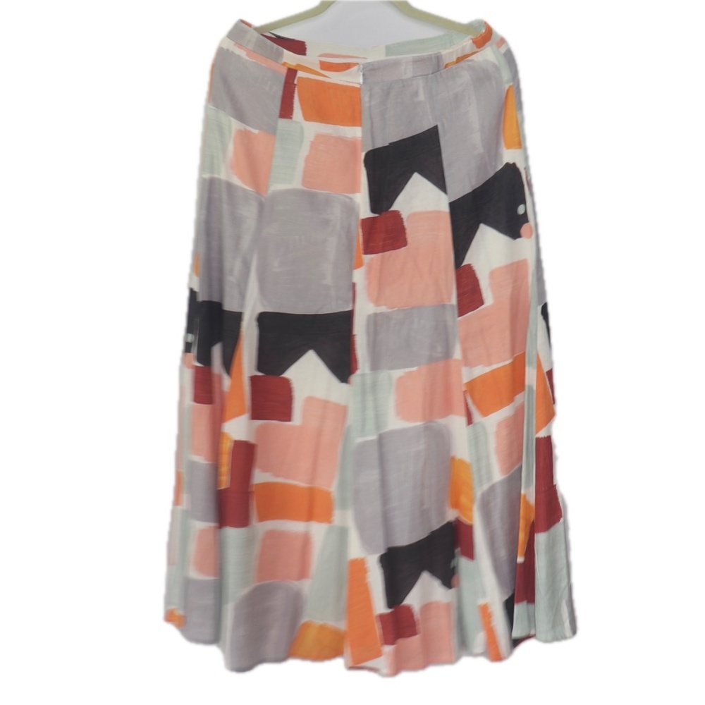 Aria Mosaic Linen Skirt Racerback Colorful Set (Moglea for Anthropologie) - Picture 4 of 11